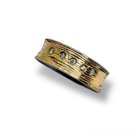 Black & Gold Cigar Band .25 Inch