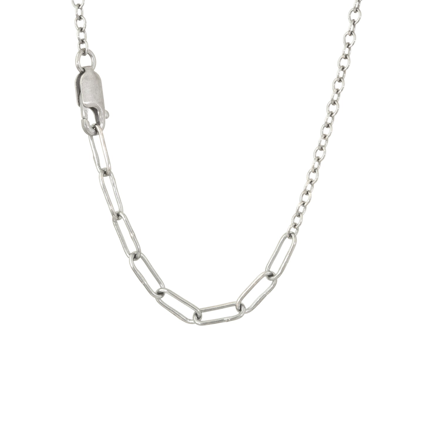 Silver Rectangle Pearl Necklace