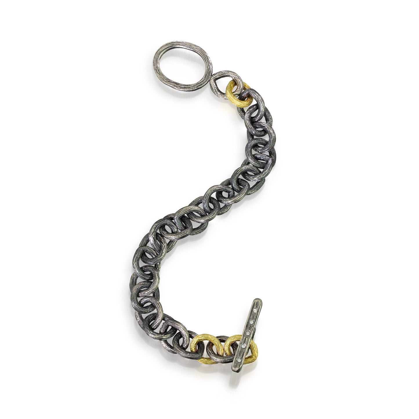 Black & Gold Chunky Link Bracelet