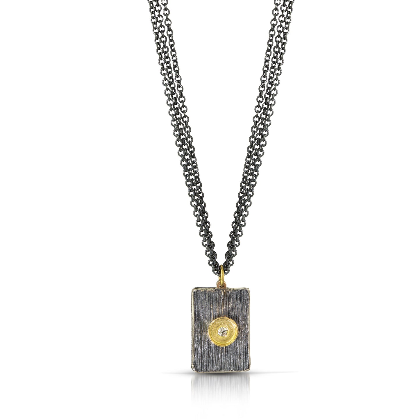 Black & Gold Dog Tag Necklace