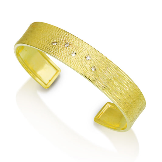 18k Gold Cuff with Diamonds