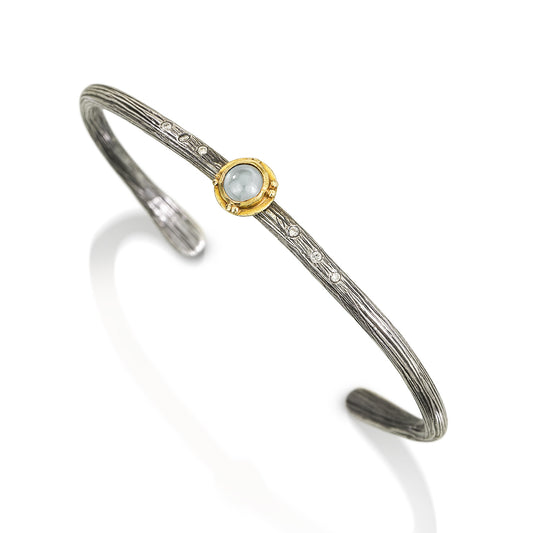 Black & Gold Diamond Cuff Bracelet