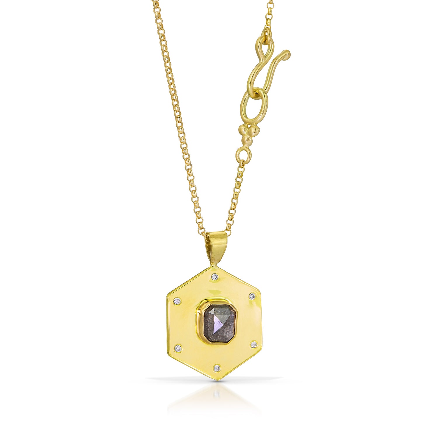 Hexagon Salt & Pepper Pendant