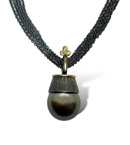 Black & Gold Tahitian Pearl Necklace