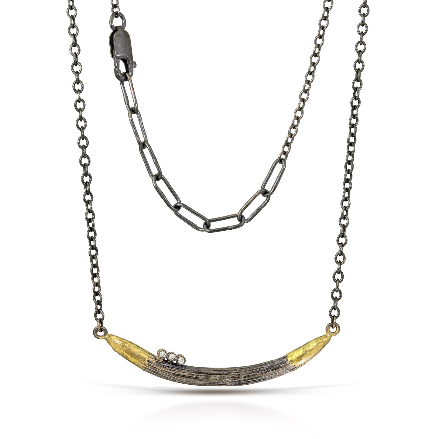 Black & Gold Bull Necklace