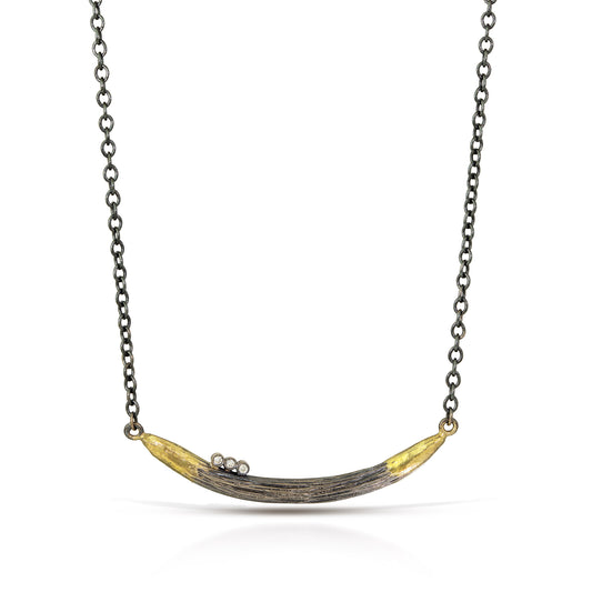 Black & Gold Bull Necklace
