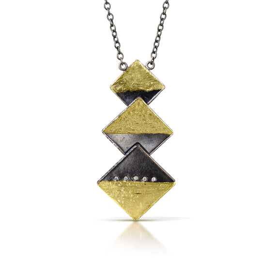 Black & Gold Prism Necklace
