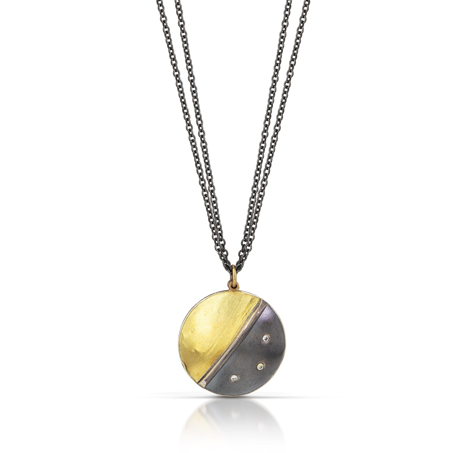 Black & Gold Yin Yang Necklace
