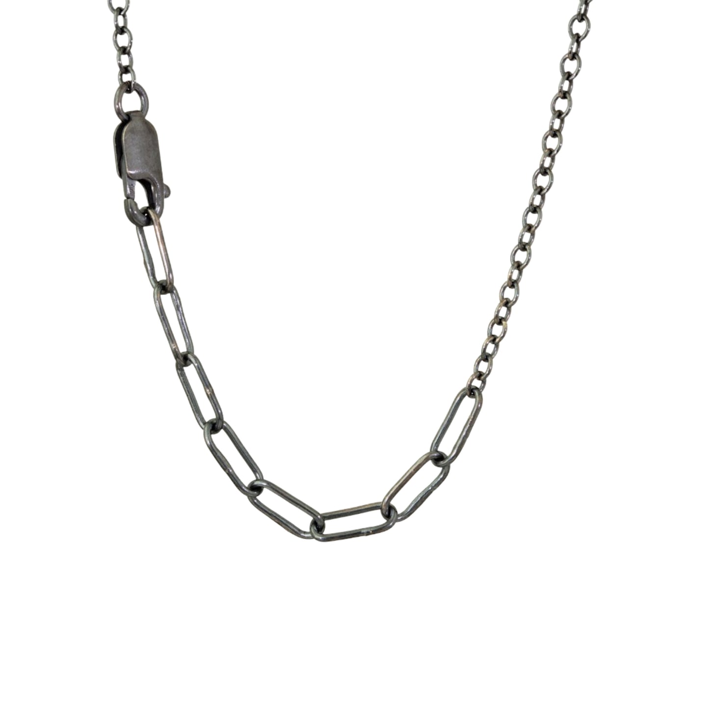 Black & Gold Horizontal Circle Necklace with Diamonds